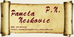 Pamela Nešković vizit kartica
